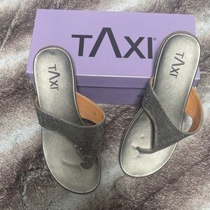 Taxi Women's Sparkling Silver Sandals